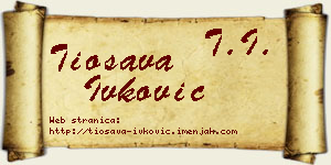 Tiosava Ivković vizit kartica